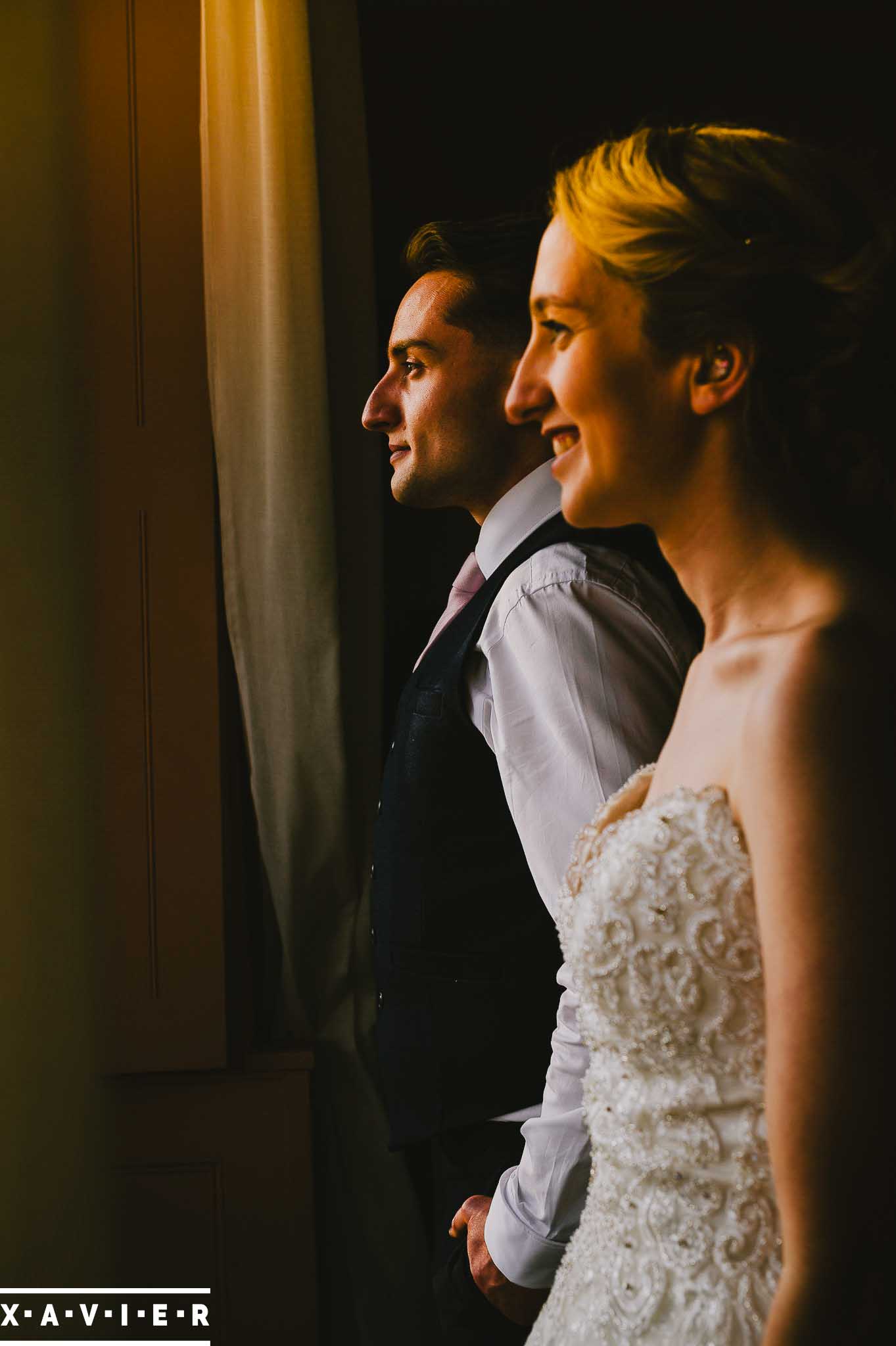 Bride looks at her groom