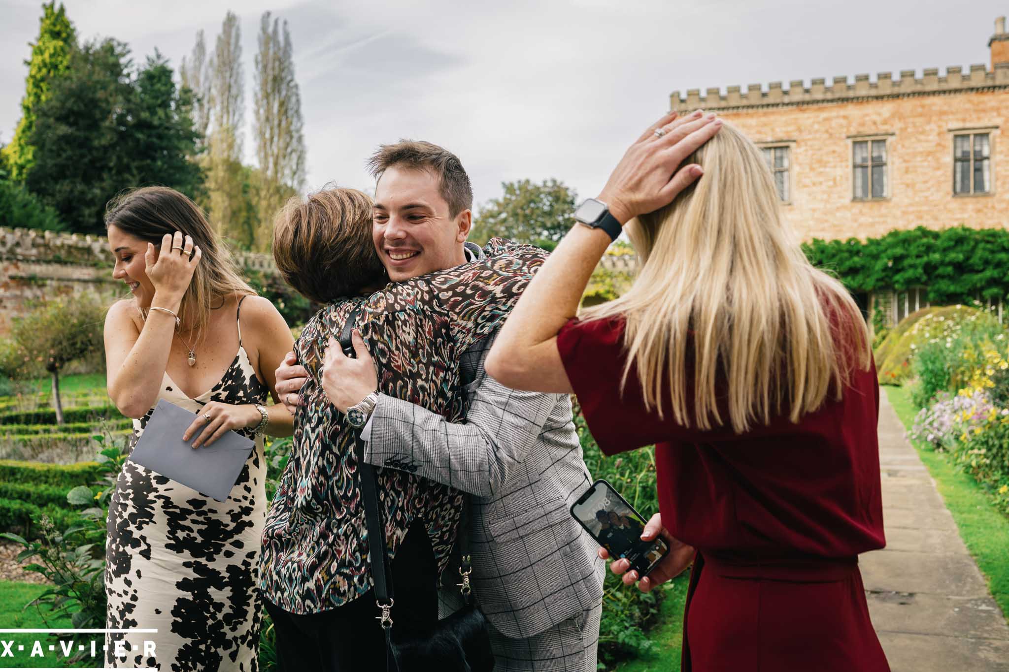 guests gather for the outdoor ceremony