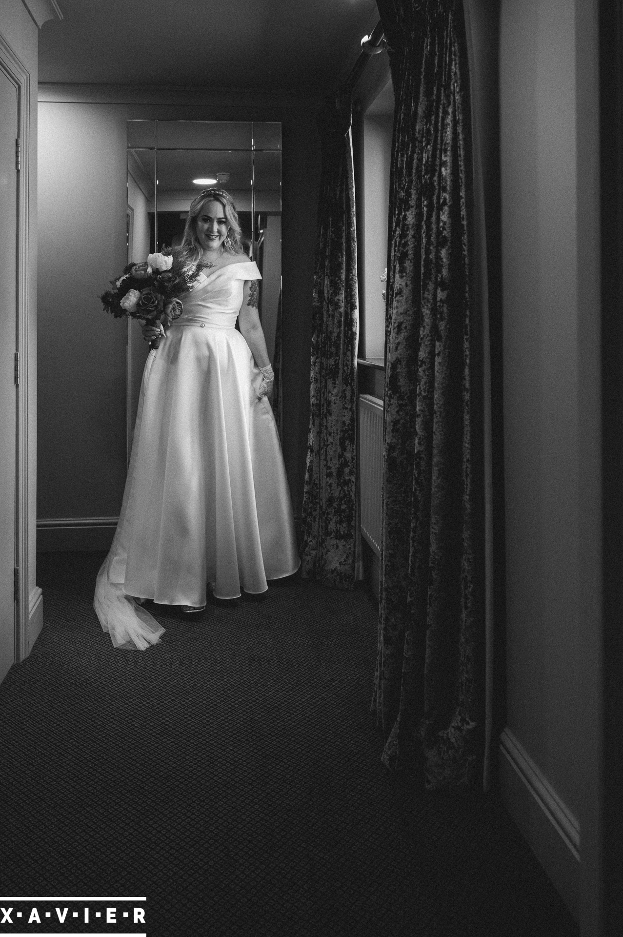 bride walks to father of the bride