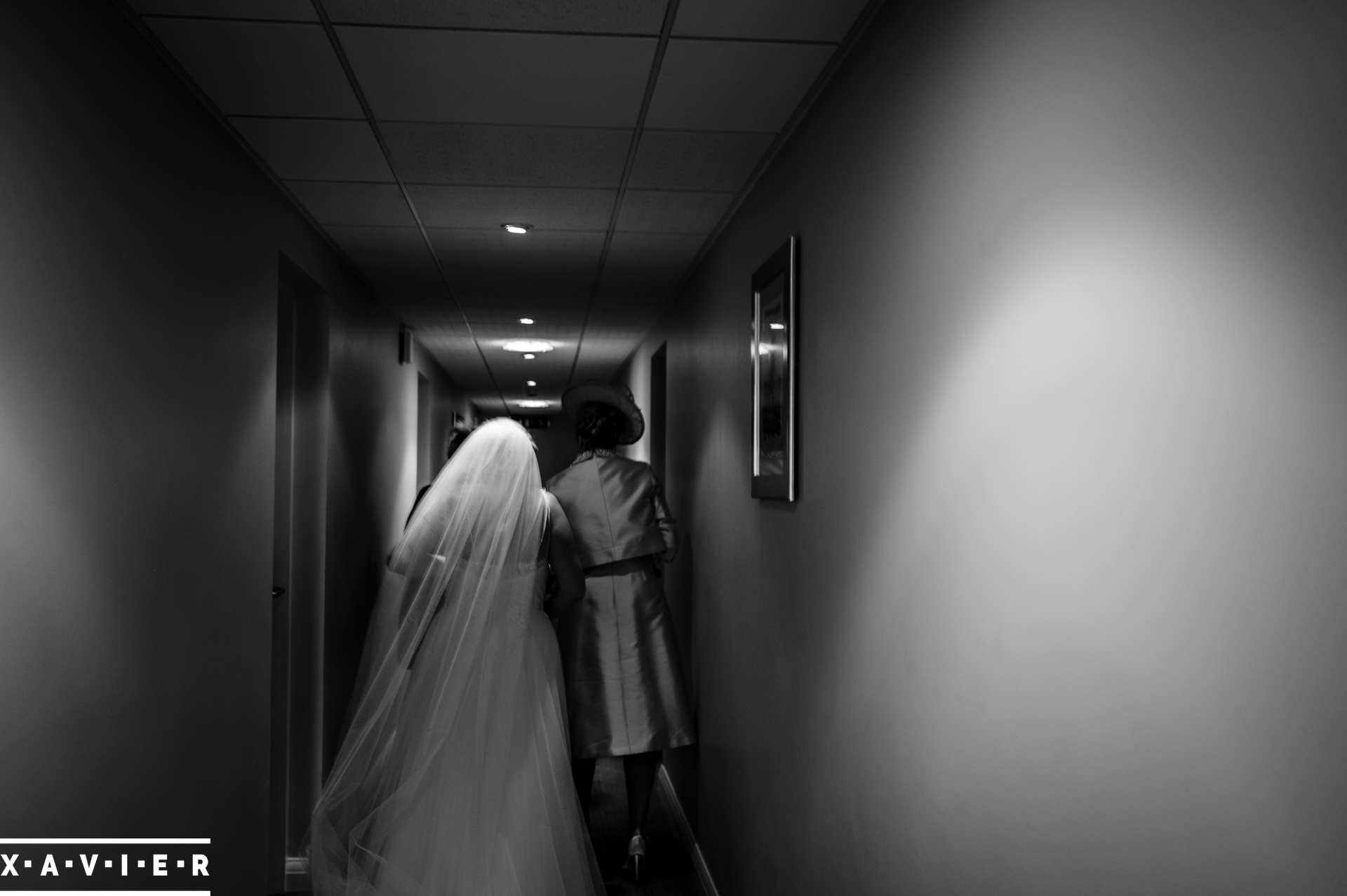 bride is walking to the ceremony
